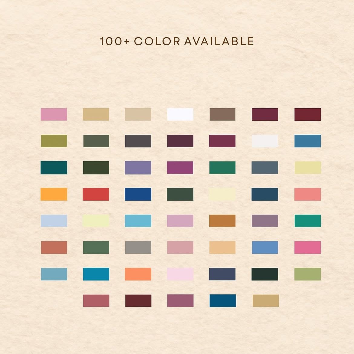 100+ colourways available
